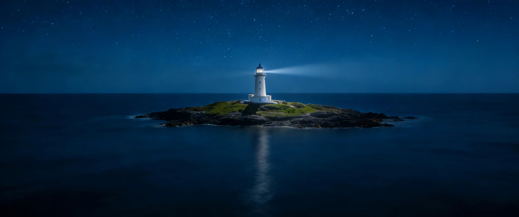 星空小岛灯塔3440x1440带鱼屏4K高清风景壁纸免费下载