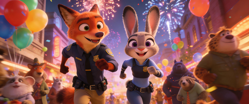 朱迪狐尼克奔跑3440x1440带鱼屏4K高清剧照壁纸免费下载