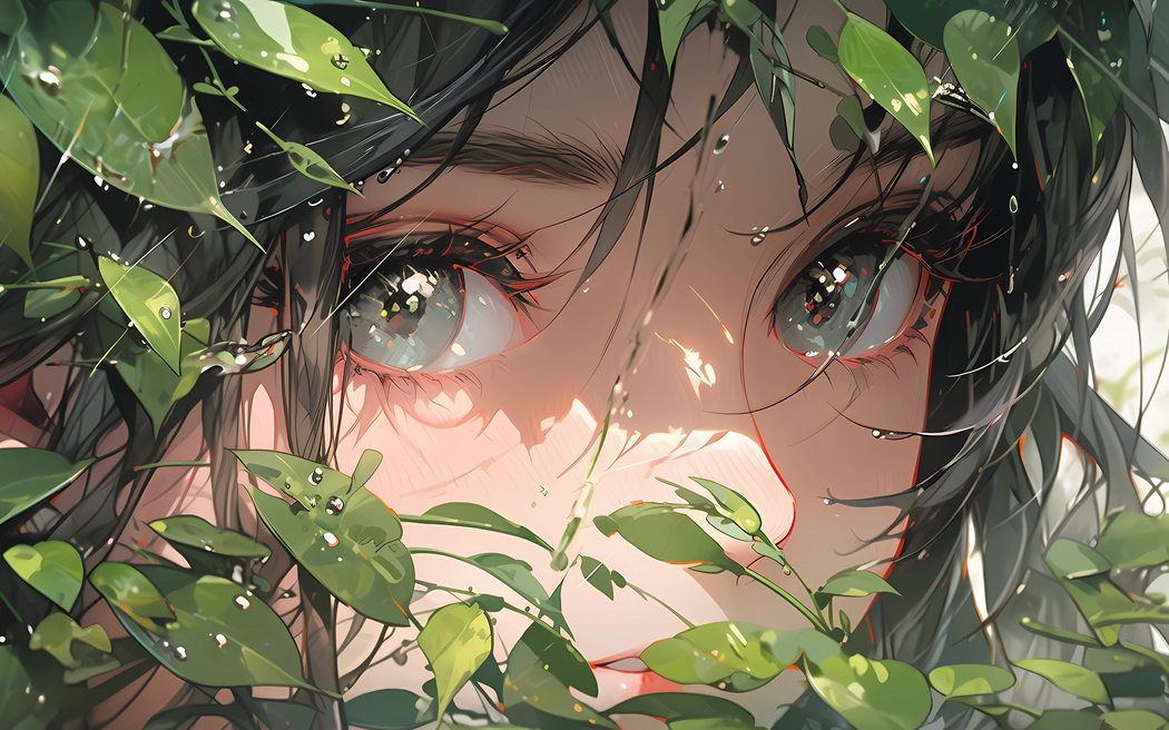 草丛精灵女孩车机动漫壁纸 横屏3200x2000高清免费下载