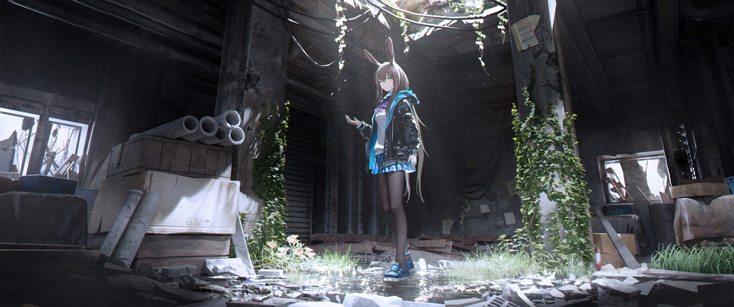 明日方舟阿米娅兔女郎3440x1440带鱼屏4K高清动漫壁纸免费下载