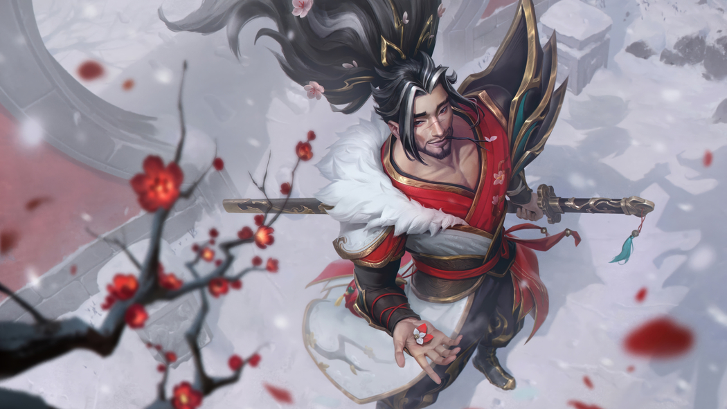 英雄联盟踏雪寻梅亚索 4K高清游戏壁纸3840x2160免费下载