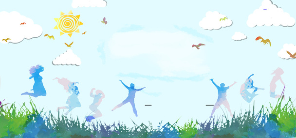 青春主题淘宝海报设计素材-高清PNG透明背景banner图片免费下载