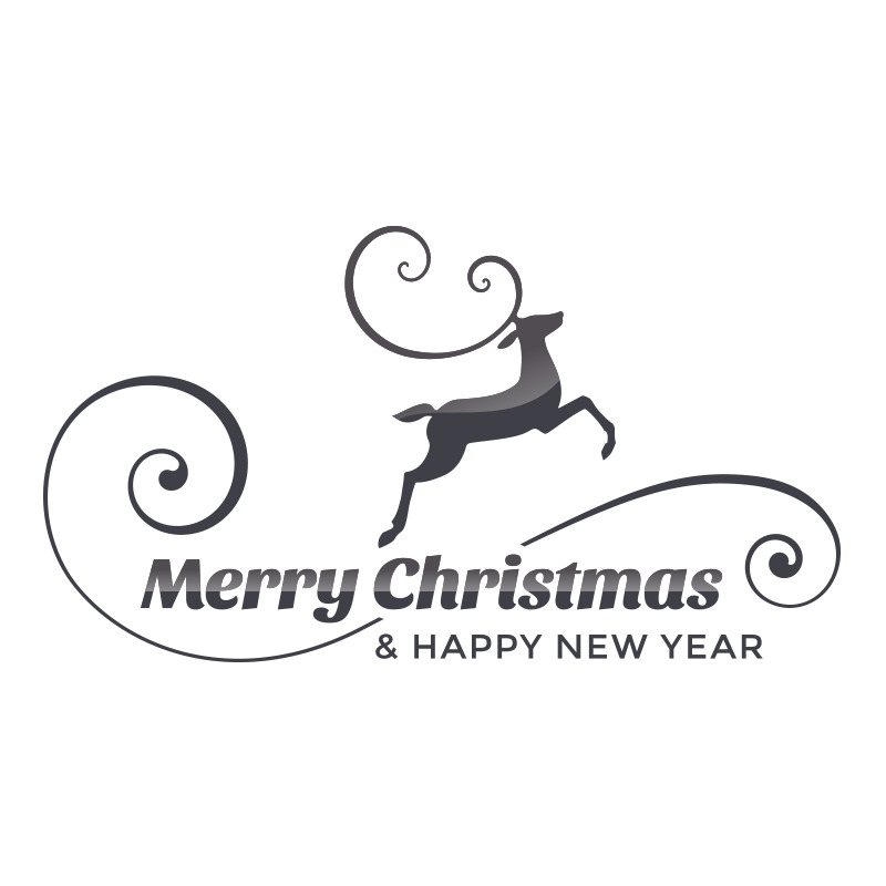 奔跑的麋鹿英文高清PNG透明免扣设计素材免费下载