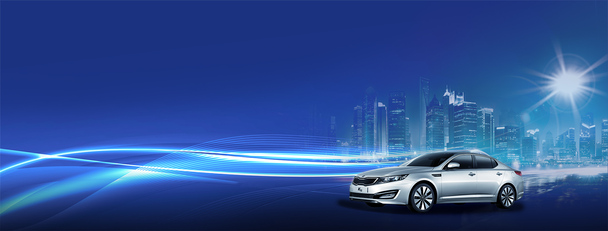 大气汽车海报蓝色光线曲线背景设计素材高清PNG透明图片免费下载