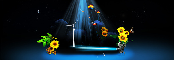 梦幻背景海报设计素材-高清PNG透明图片banner背景元素免费下载