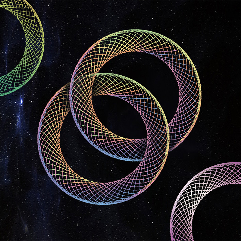 平面重复渐变圆环高清PNG透明背景设计素材免费下载