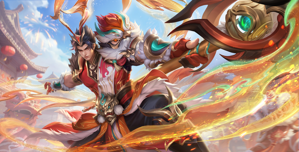 王者荣耀吕布舞狮寰4K高清游戏壁纸4243x2160免费下载 王者荣耀吕布舞狮寰4K高清游戏壁纸4243x2160免费下载