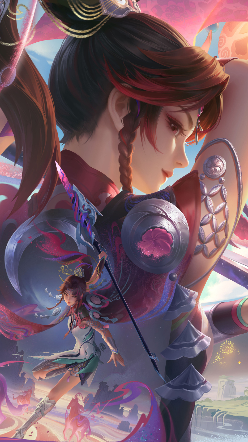 王者荣耀貂蝉神骥聚万邦4K手机高清壁纸2160x3840免费下载