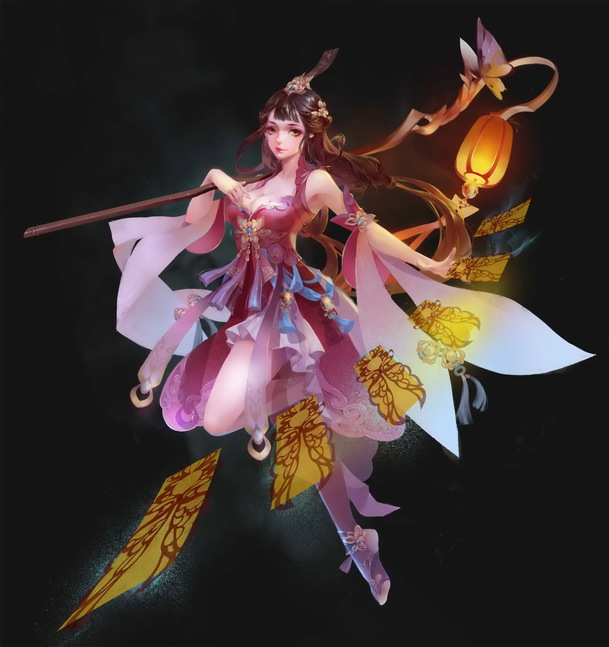 粉色可爱服饰卡通手绘美女高清PNG透明背景设计素材免费下载