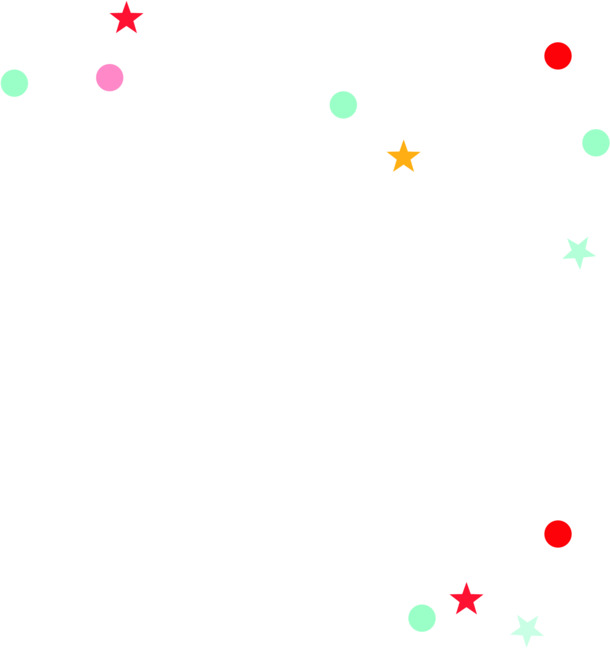 卡通手绘可爱五角星圆形高清PNG透明漂浮元素设计素材免费下载
