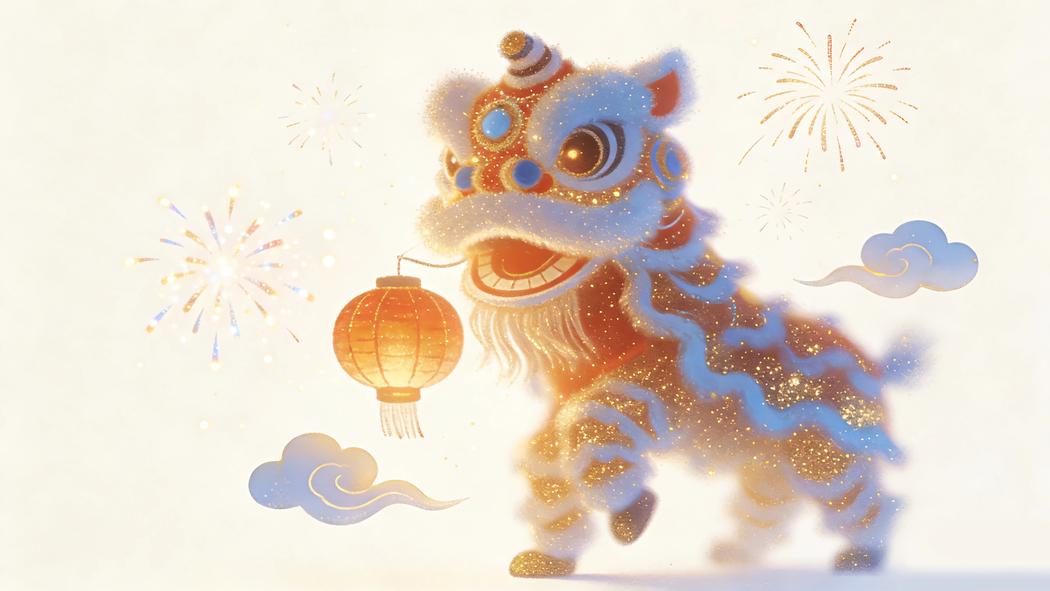 舞狮灯笼迎春4K高清壁纸3840x2160免费下载 舞狮灯笼迎春4K高清壁纸3840x2160免费下载