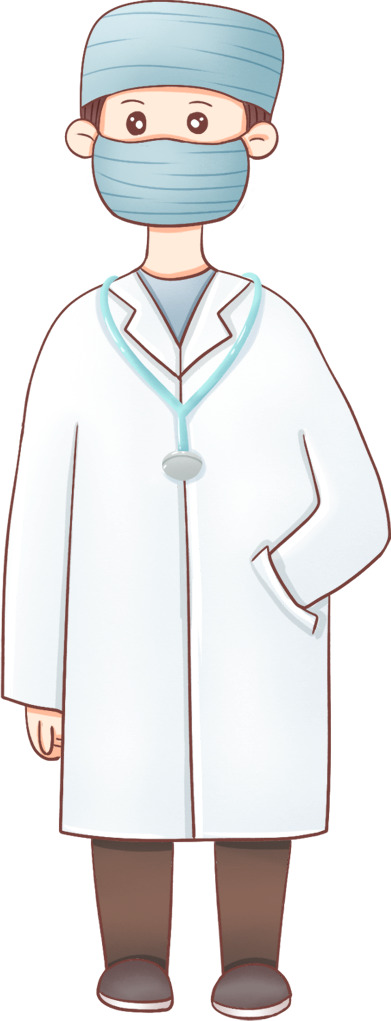 疫情戴口罩医生高清PNG透明手绘卡通元素设计素材免费下载