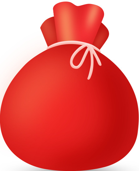 福袋钱袋立体装饰高清PNG透明图 节日元旦春节元宵素材免费下载