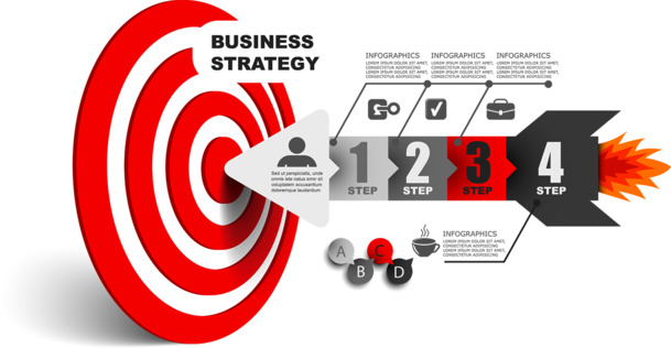 商务信息图表示意图高清PNG透明装饰元素PPT素材免费下载