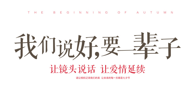 我们说好要一辈子-情人节文字排版PSD设计素材免费下载
