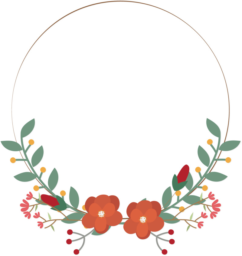 矢量图植物花圈高清PNG透明AI格式装饰边框素材免费下载