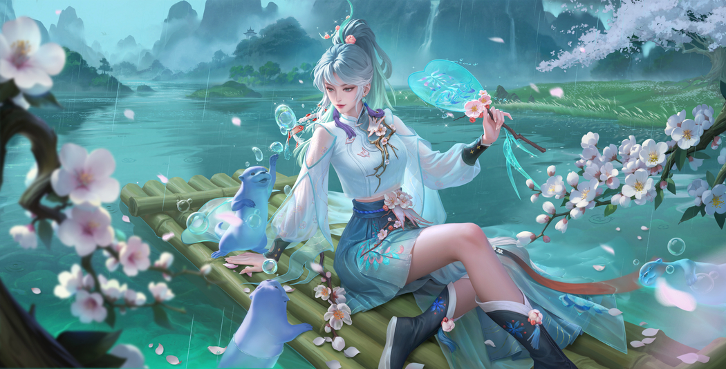 王者荣耀上官婉儿春霖将至4K超高清无水印游戏壁纸4718x2400免费下载