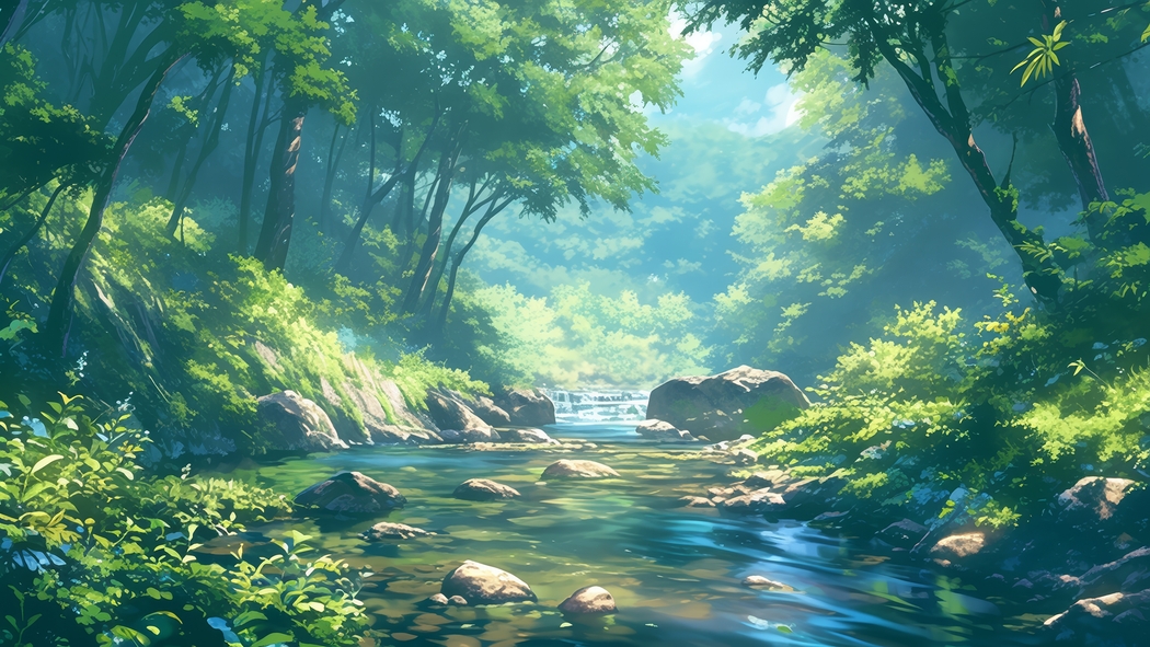 宁静山谷小溪4K高清车机风景壁纸 4224x2376便携设备免费下载