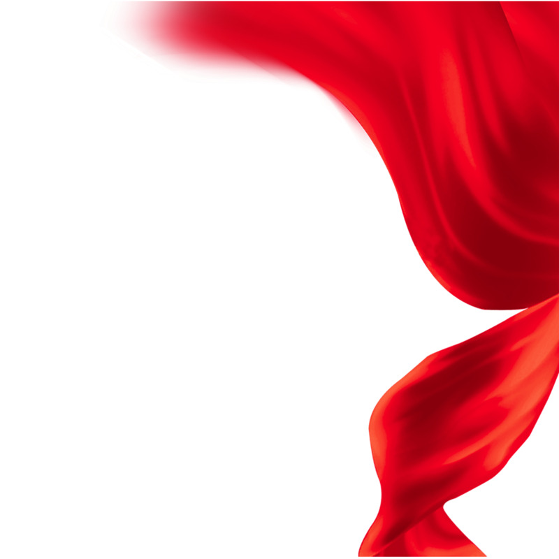 喜庆大红绸子彩带过节高清PNG透明漂浮元素设计素材免费下载