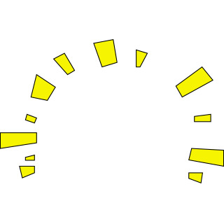 黄色卡通几何图形高清PNG透明漂浮元素设计素材免费下载