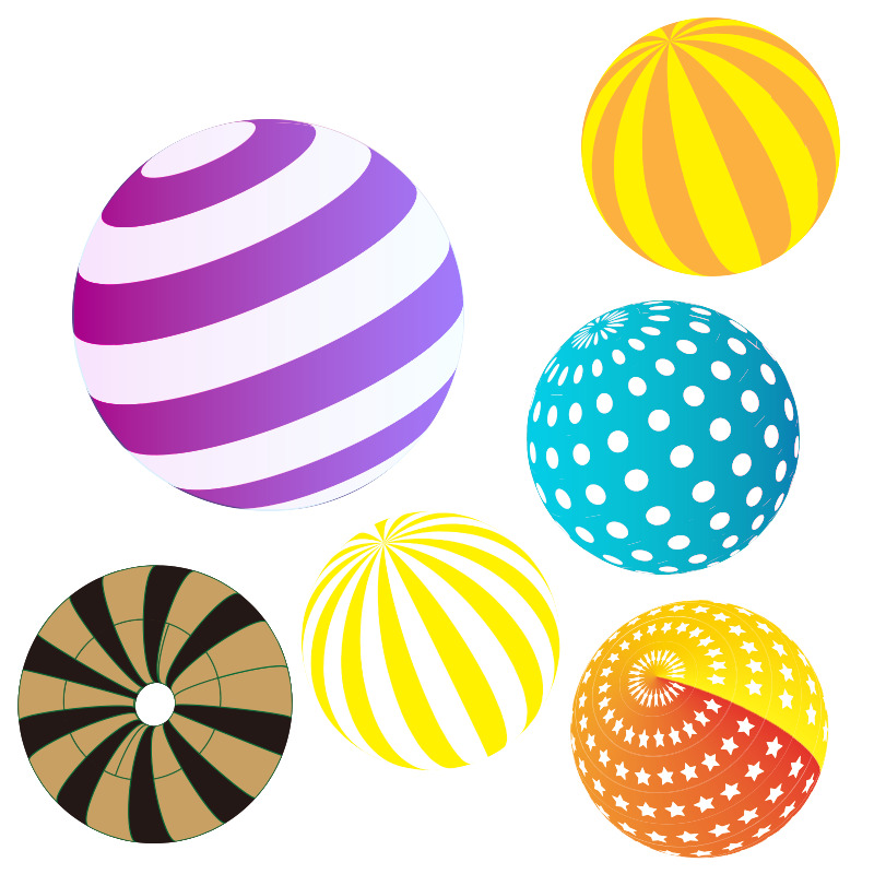 色彩斑斓球高清PNG透明漂浮几何元素设计素材免费下载