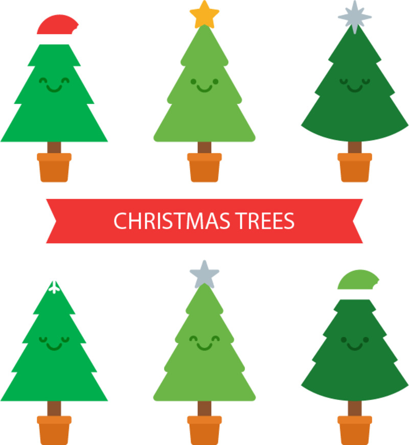 圣诞树表情包高清PNG透明图片-圣诞节设计素材免费下载