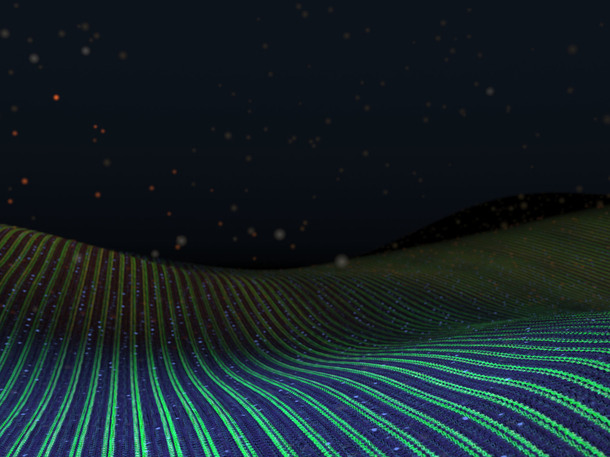 紫绿色线条草地星光抽象梦幻高清PNG透明背景设计素材免费下载