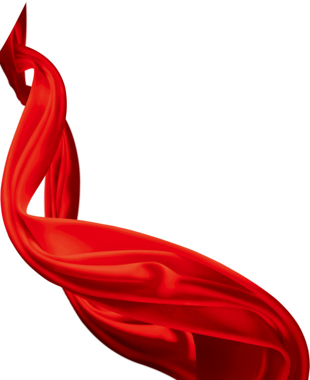 飞扬红丝带党建高清PNG透明漂浮彩带设计素材免费下载