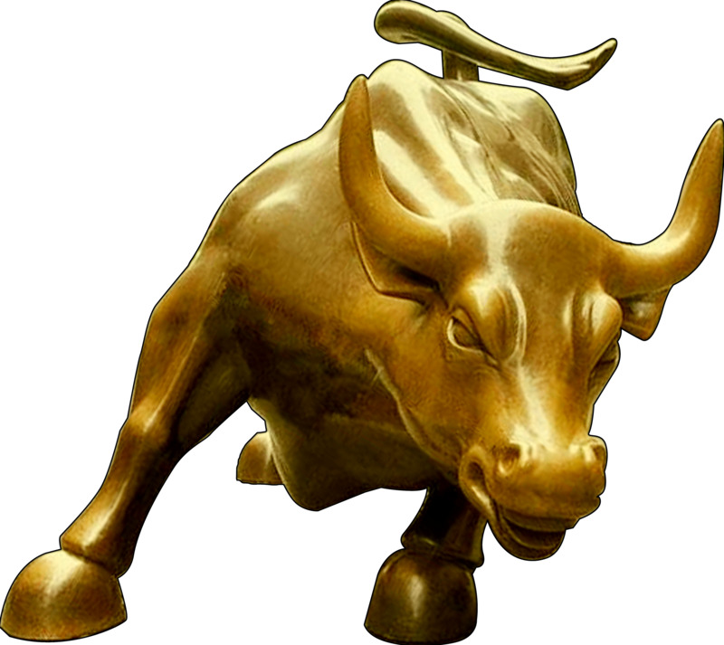 纽约金融牛铜牛高清PNG透明节日素材免费下载