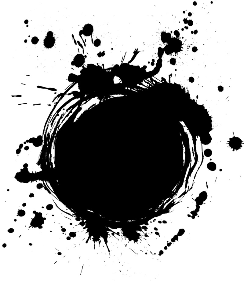 墨迹水墨高清PNG透明装饰元素笔触设计素材免费下载