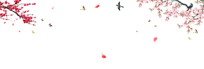 免扣飘落桃花高清PNG透明漂浮花瓣设计素材免费下载