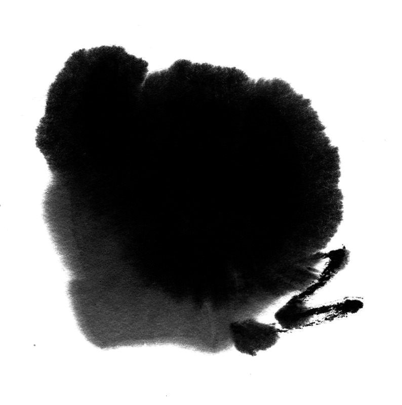 文房四宝墨滴高清PNG透明笔触装饰素材免费下载