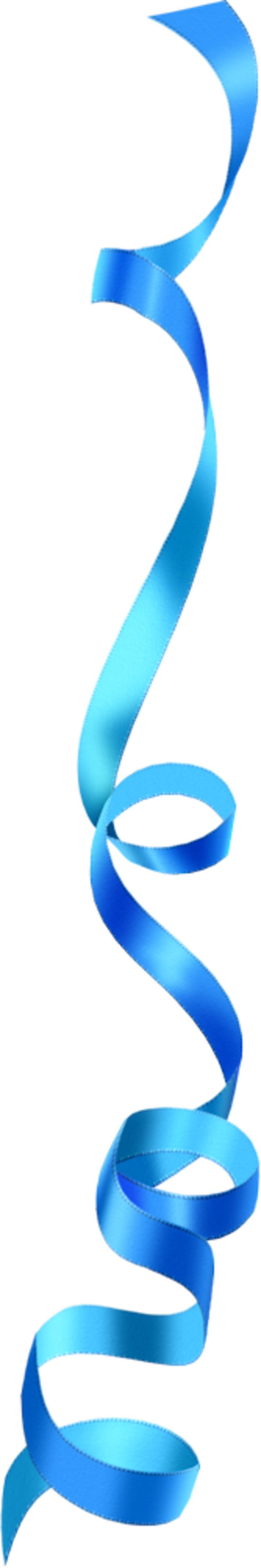 蓝色彩带高清PNG透明漂浮元素设计素材免费下载