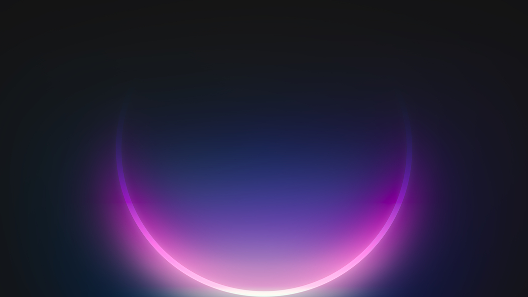 Windows 11暗色霓虹粉色渐变圆形低光4K高清壁纸3840x2160免费下载