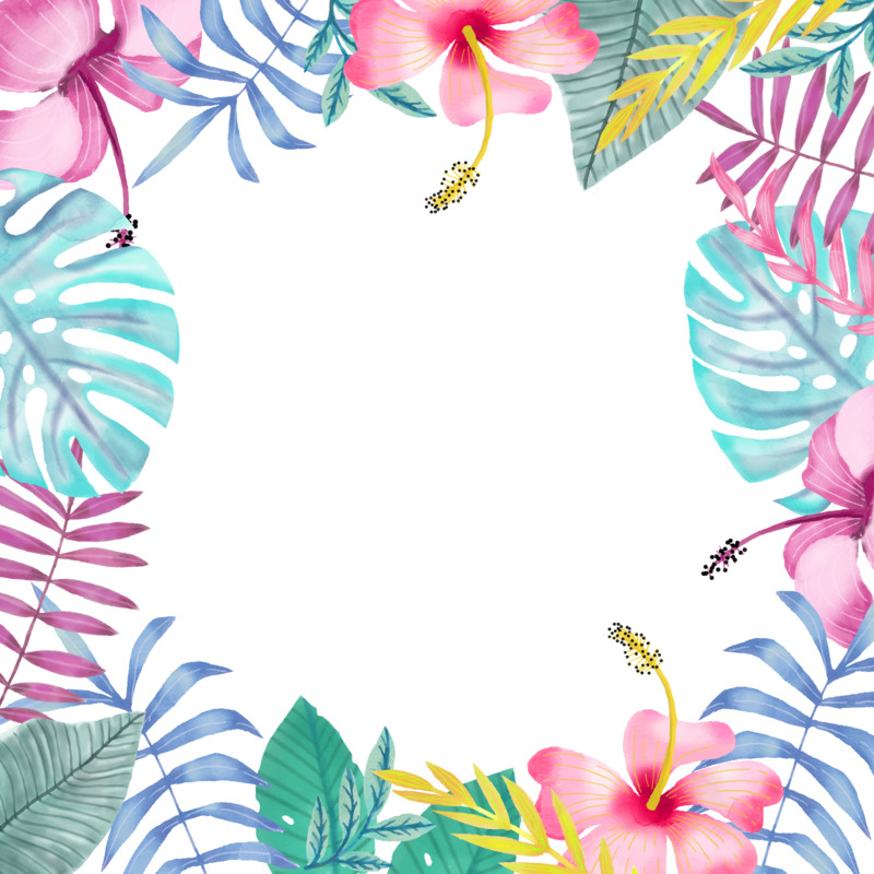 矢量粉色花框高清PNG透明AI格式装饰边框设计素材免费下载