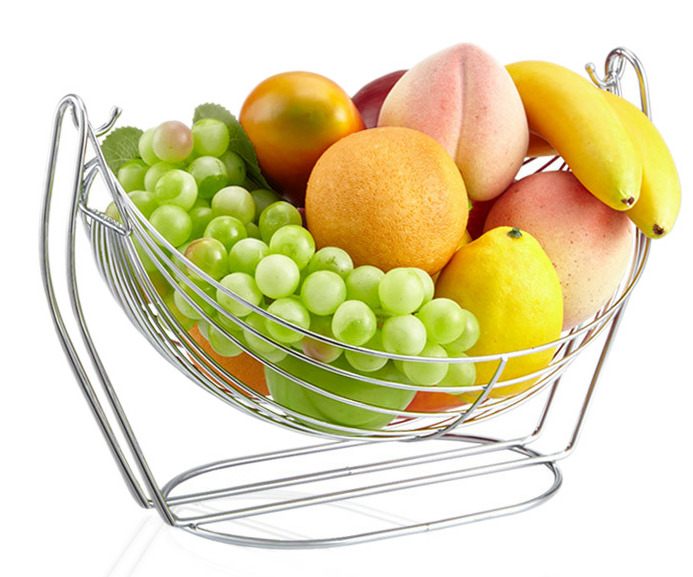 铁丝水果篮高清PNG透明装饰元素设计素材免费下载