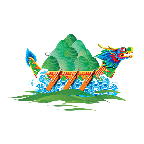 端午节高清PNG透明图片，背粽子龙舟节日元素设计素材免费下载