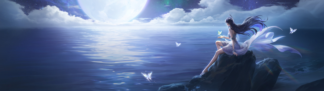 王者荣耀幻海映月唯美海报 5120x1440超宽屏高清双屏游戏壁纸免费下载 王者荣耀幻海映月唯美海报 5120x1440超宽屏高清双屏游戏壁纸免费下载