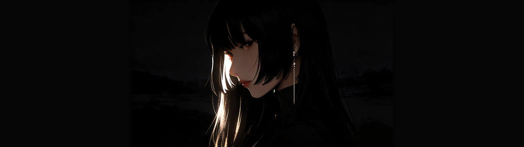 侧脸长发高冷美女5120x1440带鱼屏动漫高清双屏壁纸免费下载