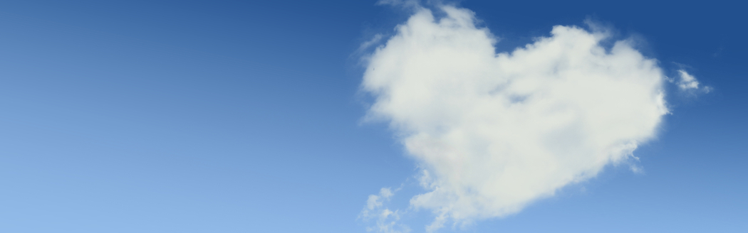 蓝天爱心云朵5120x1600带鱼屏高清风景双屏壁纸免费下载