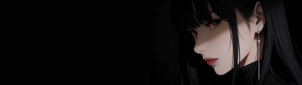 长发动漫美女光影主题黑暗背景5120x1440带鱼屏高清双屏壁纸免费下载