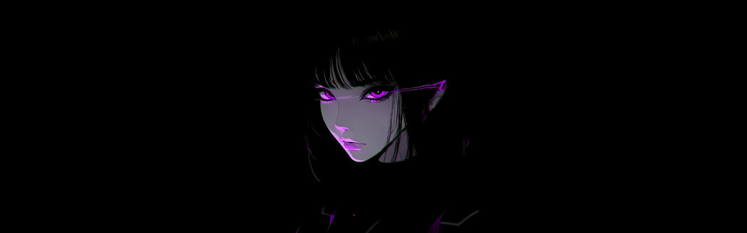 冷艳紫色眼睛美女黑色背景5120x1600超高清双屏壁纸免费下载 冷艳紫色眼睛美女黑色背景5120x1600超高清双屏壁纸免费下载