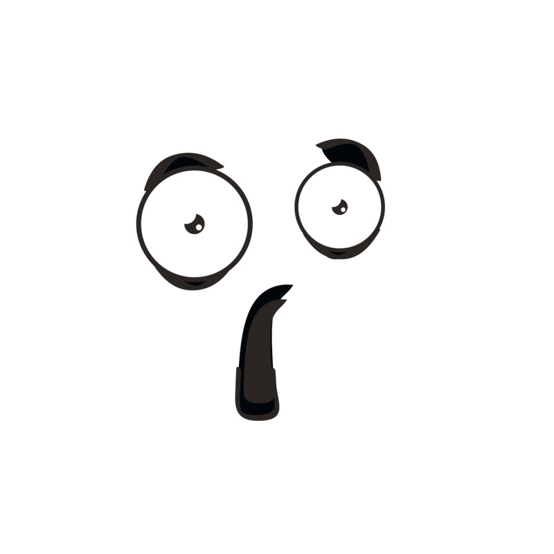 黑色卡通表情高清PNG透明免扣设计素材免费下载