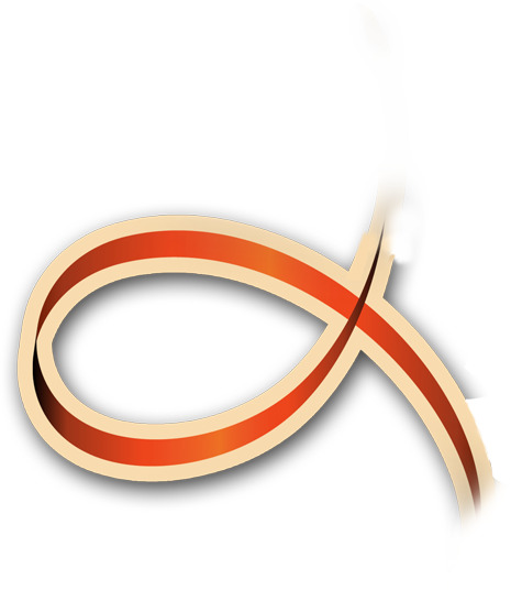 黄色渐变卷曲丝带高清PNG透明漂浮彩带设计素材免费下载