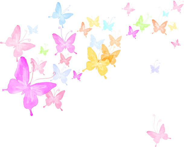 彩蝶唯美浪漫高清PNG透明海报背景装饰元素动物设计素材免费下载
