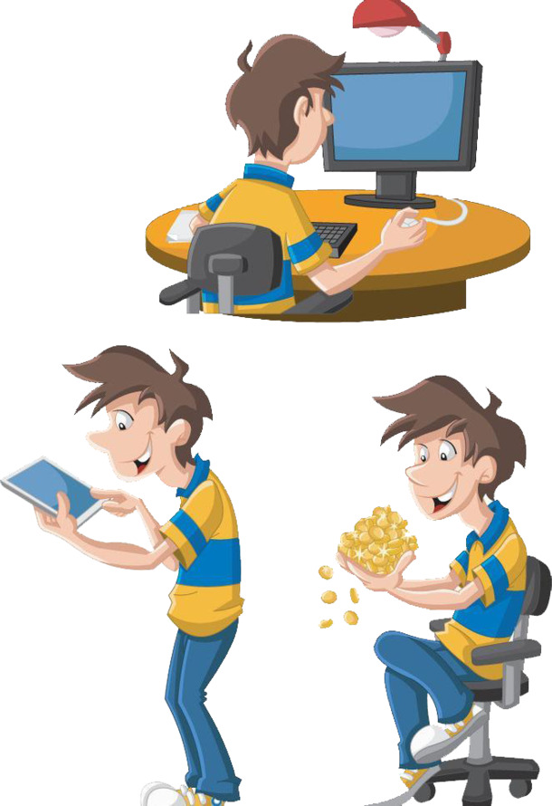 卡通人物高清PNG透明图片装饰元素PPT设计素材免费下载