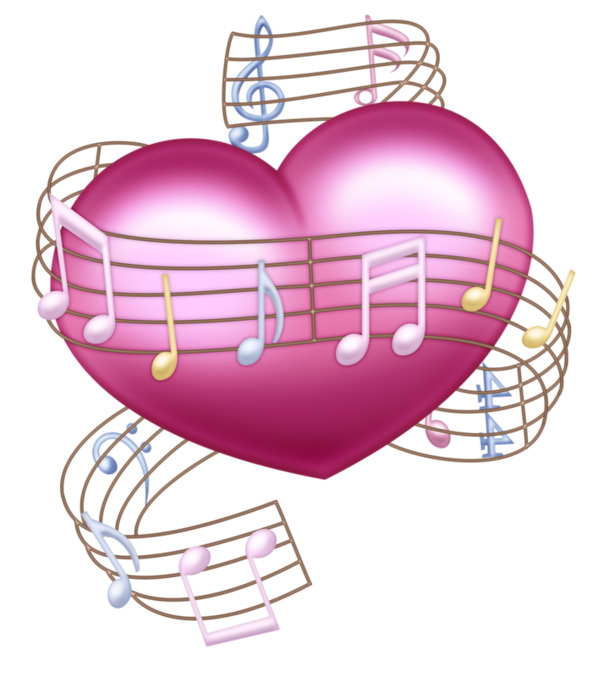 214情人节爱心音符高清PNG透明图片设计素材免费下载