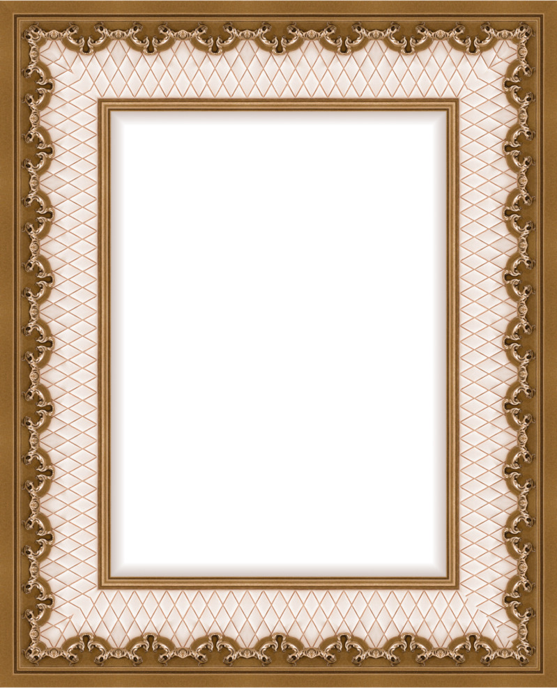 欧式实木浮雕照片框画框高清PNG透明装饰元素边框设计素材免费下载