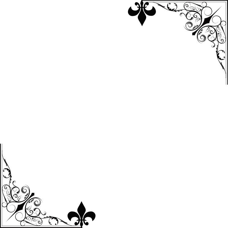 经典欧式花边高清PNG透明边框设计素材免费下载