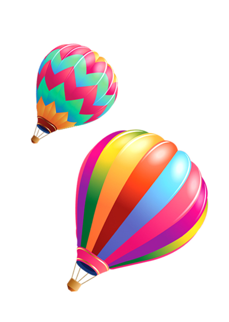 气球促销多彩绚烂高清PNG透明漂浮元素设计素材免费下载